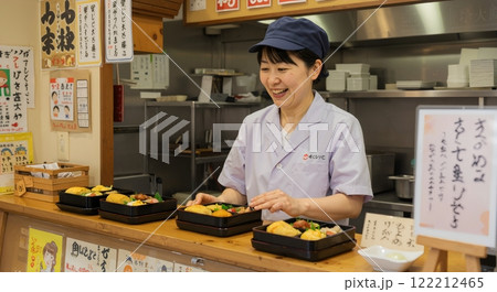 お弁当屋さんの店員 122212465