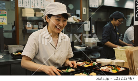 お弁当屋さんの店員 122212467