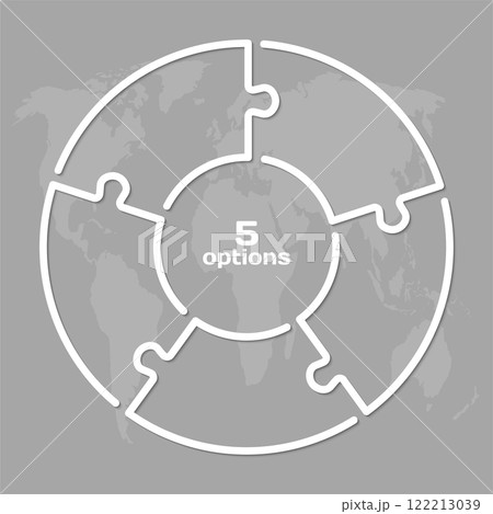 Circle diagram infographic in 5 steps or options Circle diagram infographic in 5 steps or options 122213039