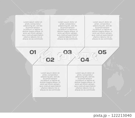 Five steps line infographic, puzzle timeline Five steps line infographic, puzzle timeline 122213040