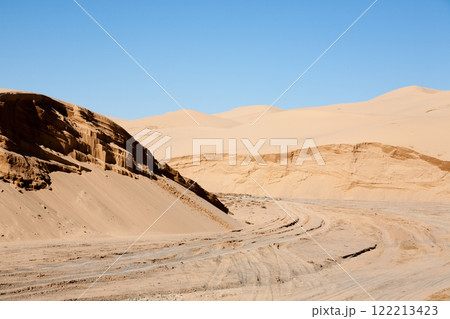 Khongoryn Els sand dunes landscape, Mongolia. Gobi desert Khongoryn Els sand dunes landscape, Mongolia. Gobi desert 122213423