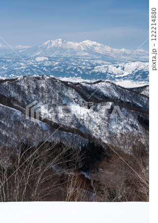 冬の妙高山と火打山 山スキー 野沢温泉〜馬曲温泉ルートより 冬の妙高山と火打山 山スキー 野沢温泉〜馬曲温泉ルートより 122214880