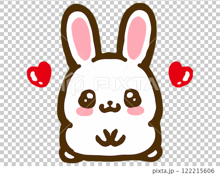 Cute doodle style rabbit illustration material 2 Cute doodle style rabbit illustration material 2 122215606
