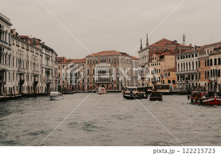 Grand Canal Venice Timeless Beauty of Historic Architecture on a cloudy day Grand Canal Venice Timeless Beauty of Historic Architecture on a cloudy day 122215723