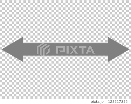 矢印の両方向（両矢印・グレー）のアイコン 122217833