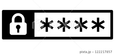 暗証番号を入れるイラスト 暗証番号を入れるイラスト 122217857