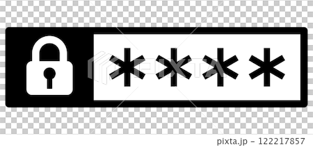 暗証番号を入れるイラスト 暗証番号を入れるイラスト 122217857