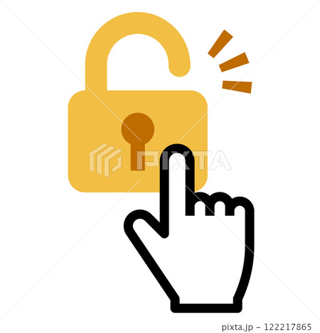 暗証番号を入れるイラスト 122217865