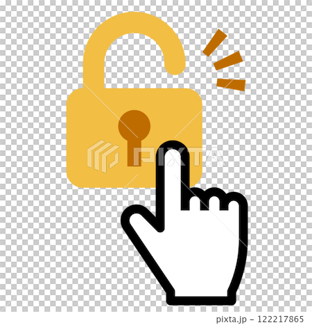 暗証番号を入れるイラスト 122217865