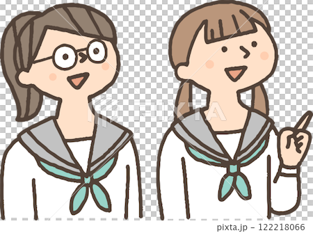 女學生微笑著抬頭 122218066