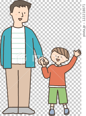 父親牽著男孩的手 122218071