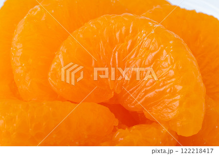缶詰のみかんのクローズアップ 122218417