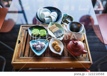九份　阿妹茶樓のお茶とお茶菓子 122218568