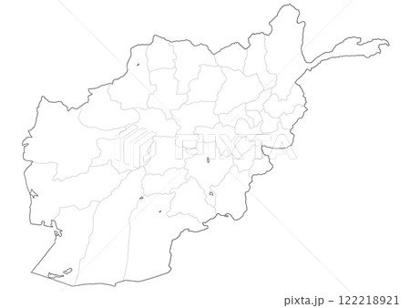 白地図　アフガニスタン 122218921