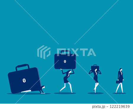 Business with contrasts, Business carrying vector flat style 122219639