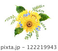 黄色いひまわりの花 122219943