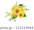 黄色いひまわりの花 122219944