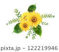 黄色いひまわりの花 122219946