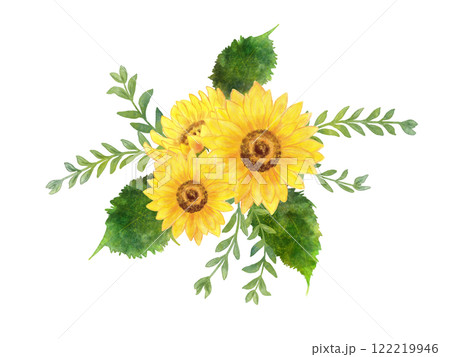 黄色いひまわりの花 122219946