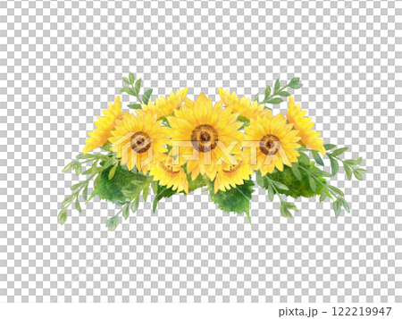 黄色いひまわりの装飾花 黄色いひまわりの装飾花 122219947