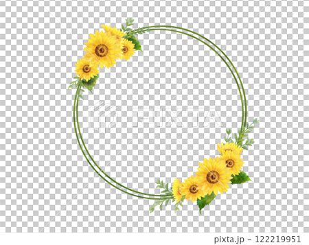 Yellow sunflower frame Yellow sunflower frame 122219951