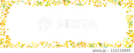 水彩画。水彩タッチのミモザベクター背景。ミモザの水彩イラスト。春の植物背景フレーム。 122219995