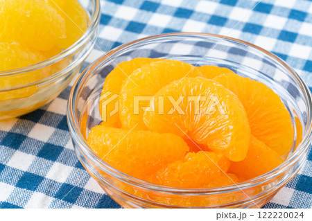 みかんのシロップ漬け（缶詰）クローズアップ 122220024
