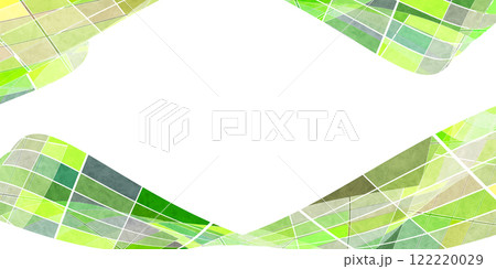 新緑　幾何学　模様　背景 122220029