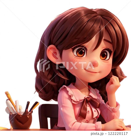バレンタインチョコを渡す女の子 122220117
