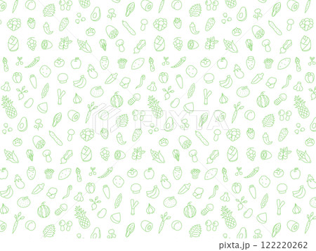 野菜果物キノコの壁紙イラスト 122220262