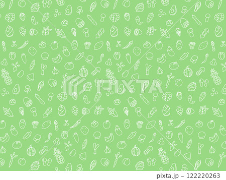 野菜果物キノコの壁紙イラスト 122220263
