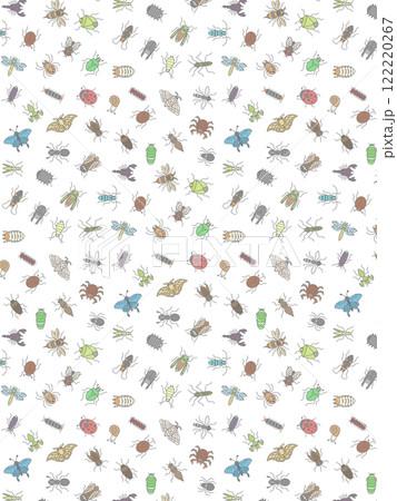 ミニ昆虫の壁紙イラスト ミニ昆虫の壁紙イラスト 122220267