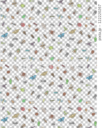 ミニ昆虫の壁紙イラスト ミニ昆虫の壁紙イラスト 122220267