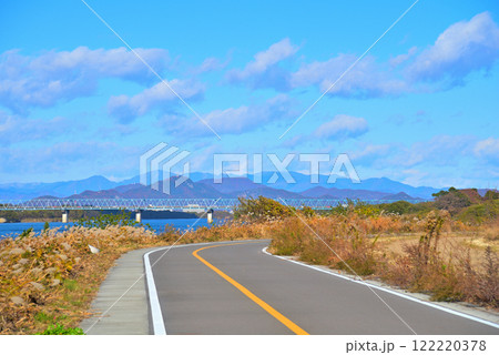 《愛知県》木曽川河川敷とサイクリングロード 122220378