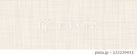 Beige linen seamless texture. Light beige canvas repeating background. Ecru sackcloth fabric material wallpaper. Rough hessian textile. Rustic woven burlap surface. Vector organic cotton backdrop 122220433
