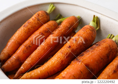 Fried carrot, concept of tasty fried food 122220492
