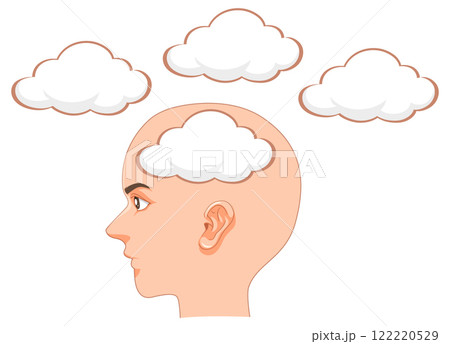 Head in the Clouds Illustration Head in the Clouds Illustration 122220529