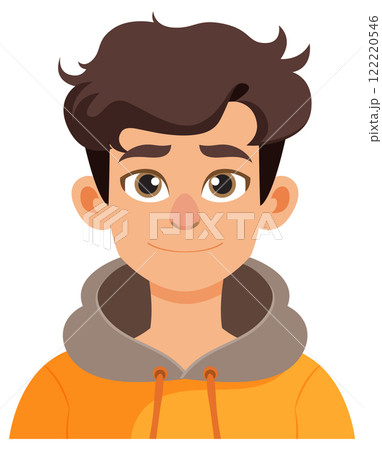 Smiling Young Man in Hoodie 122220546