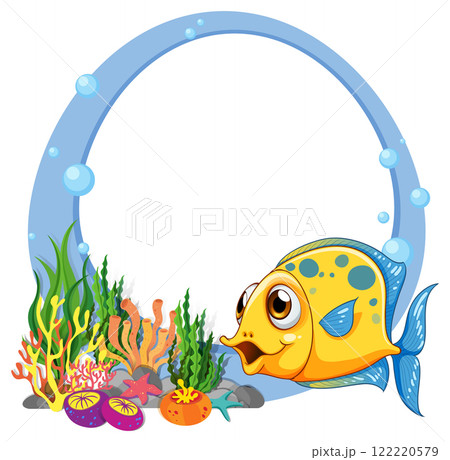 Colorful Underwater Sea Life Illustration Colorful Underwater Sea Life Illustration 122220579