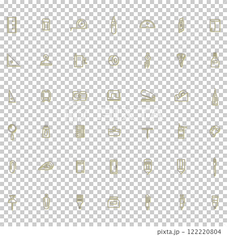 Teaching materials tools icon set color shadow 122220804