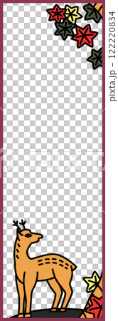 書籤風格簡單花札圖示神無月秋葉鹿十月秋葉鹿 書籤風格簡單花札圖示神無月秋葉鹿十月秋葉鹿 122220834