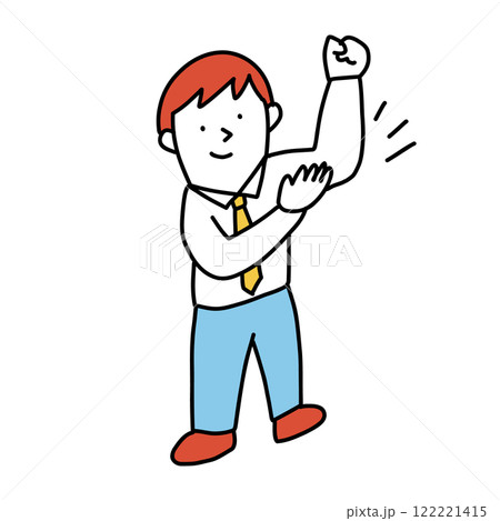 仕事を任せられたやる気のあるベテランビジネスマンのイラスト　腕に覚えのある人 122221415