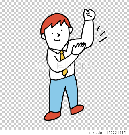 仕事を任せられたやる気のあるベテランビジネスマンのイラスト　腕に覚えのある人 122221415