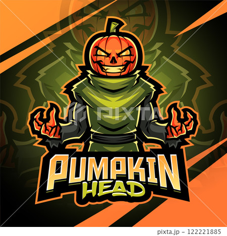 Mighty pumpkin esport mascot logo design Mighty pumpkin esport mascot logo design 122221885