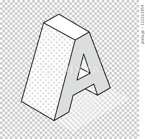 アイソメトリック_立体的でシンプルなアルファベットA アイソメトリック_立体的でシンプルなアルファベットA 122221954