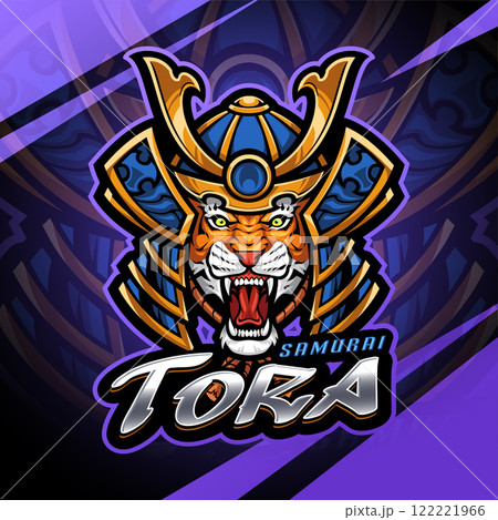 Samurai tora esport mascot logo design Samurai tora esport mascot logo design 122221966