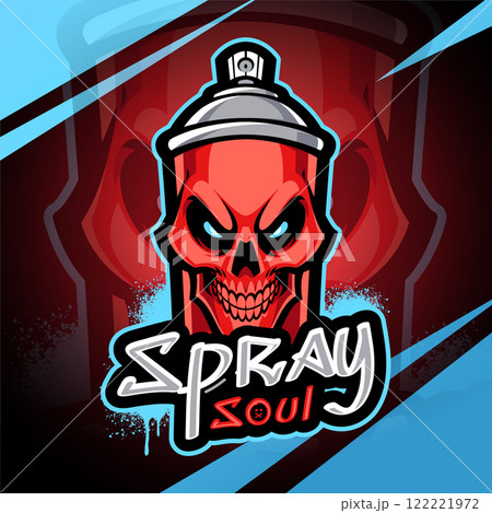 Spray soul esport mascot logo design 122221972