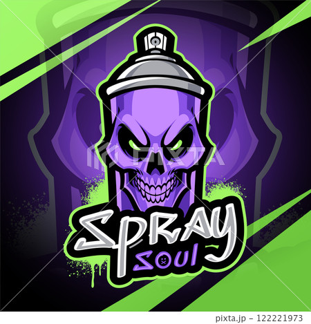 Spray soul esport mascot logo design 122221973