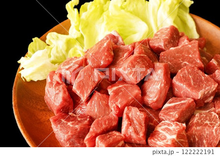 国産牛赤身肉ステーキ＆サイコロステーキ 122222191