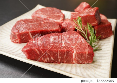 国産牛赤身 ランプステーキ&サイコロステーキ 国産牛赤身 ランプステーキ&サイコロステーキ 122222505